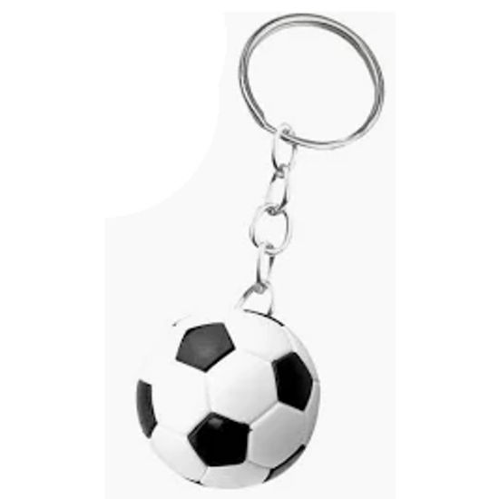 Picture of AMSCAN FOOTBALL KEYCHAIN BLACK & WHITE X 12pcs