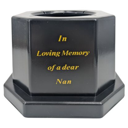Picture of 18.5cm GRAVE VASE BLACK IN LOVING MEMORY OF A DEAR NAN