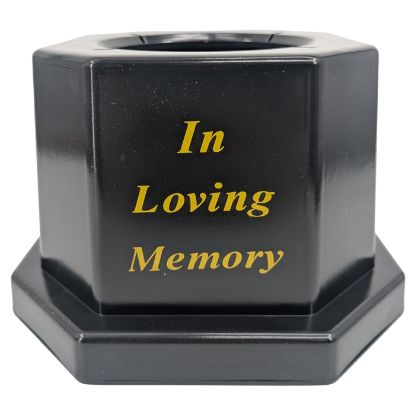 Picture of 18.5cm GRAVE VASE BLACK IN LOVING MEMORY