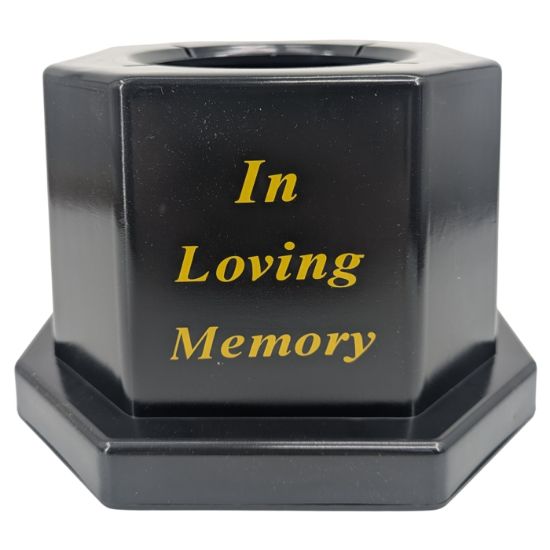 Picture of 18.5cm GRAVE VASE BLACK IN LOVING MEMORY