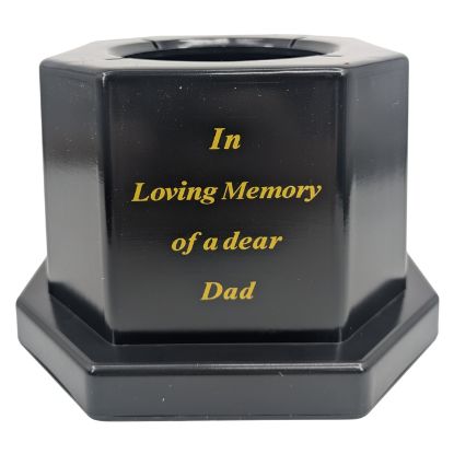 Picture of 18.5cm GRAVE VASE BLACK IN LOVING MEMORY OF A DEAR DAD