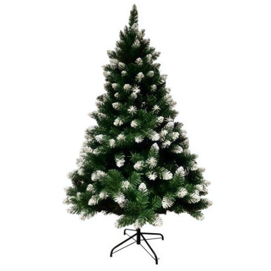 Picture of 1.8m (71") CHRISTMAS TREE GREEN WITH WHITE TIPS